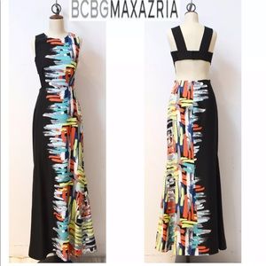 BCBGMAXAZRIA bustier top maxi dress size 4